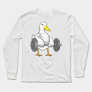 Duck Bodybuilder Dumbbell Bodybuilding Long Sleeve T-Shirt